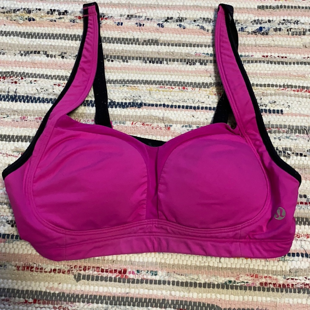 Hot pink Lululemon sports bra - Picture 1 of 7